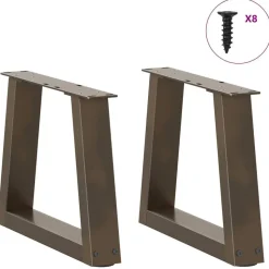 vidaXL Salontafelpoten 2 st V-vormig 30x(30-31,3) cm staal naturel
