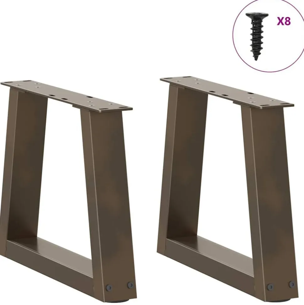 vidaXL Salontafelpoten 2 st V-vormig 30x(30-31,3) cm staal naturel