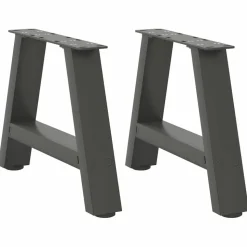vidaXL Salontafelpoten 2 st A-vormig 30x(30-31) cm staal antraciet
