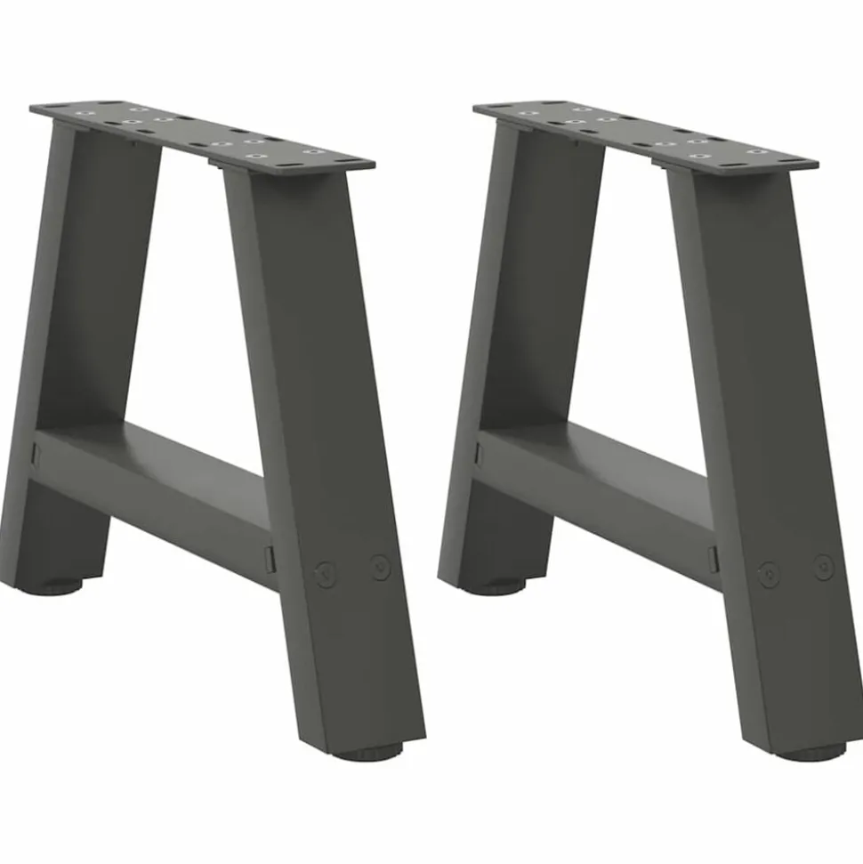 vidaXL Salontafelpoten 2 st A-vormig 30x(30-31) cm staal antraciet