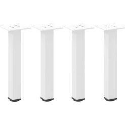 vidaXL Salontafelpoten 4 st 30-32 cm staal wit