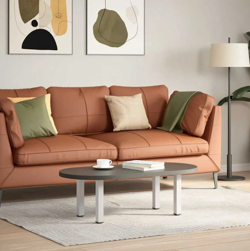 vidaXL Salontafelpoten 4 st 30-32 cm staal wit