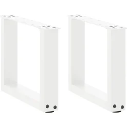 vidaXL Salontafelpoten 2 st U-vormig 30x(30-31) cm staal wit