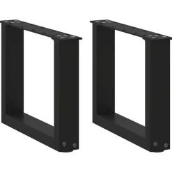 vidaXL Salontafelpoten 2 st U-vormig 30x(30-31) cm staal zwart