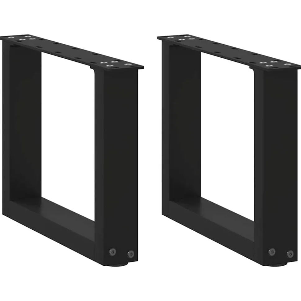 vidaXL Salontafelpoten 2 st U-vormig 30x(30-31) cm staal zwart