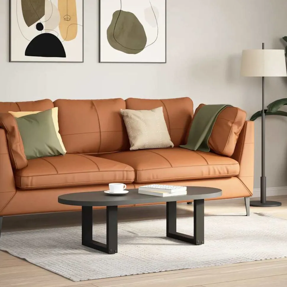 vidaXL Salontafelpoten 2 st U-vormig 30x(30-31) cm staal zwart