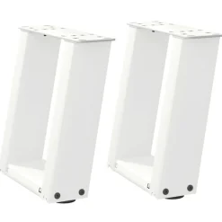 vidaXL Salontafelpoten 2 st U-vormig 30x(30-31) cm staal wit