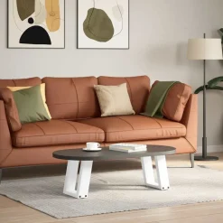 vidaXL Salontafelpoten 2 st U-vormig 30x(30-31) cm staal wit