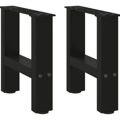 vidaXL Salontafelpoten 2 st 30x(30-31) cm staal zwart