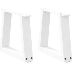 vidaXL Salontafelpoten 2 st V-vormig 30x(30-31,3) cm staal wit