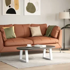 vidaXL Salontafelpoten 2 st V-vormig 30x(30-31,3) cm staal wit