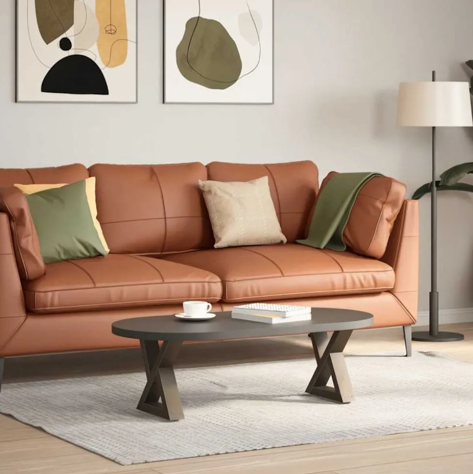 vidaXL Salontafelpoten 2 st 30x(30-31,3) cm staal naturel