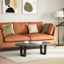 vidaXL Salontafelpoten 2 st V-vormig 30x(30-31,3) cm staal zwart