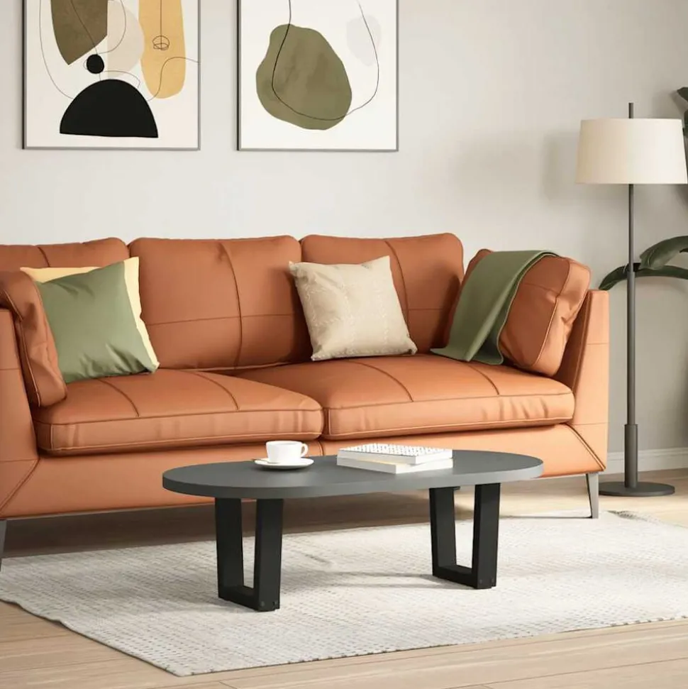 vidaXL Salontafelpoten 2 st V-vormig 30x(30-31,3) cm staal zwart