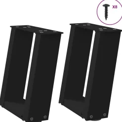 vidaXL Salontafelpoten 2 st U-vormig 30x(30-31) cm staal zwart