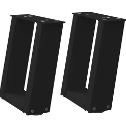vidaXL Salontafelpoten 2 st U-vormig 30x(30-31) cm staal zwart