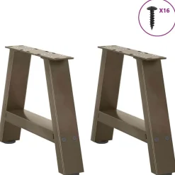 vidaXL Salontafelpoten 2 st A-vormig 30x(30-31) cm staal