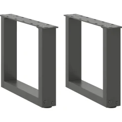 vidaXL Salontafelpoten 2 st U-vormig 30x(30-31) cm staal antraciet