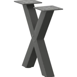 vidaXL Salontafelpoten 2 st X-vormig 37x(30-31) cm staal antraciet