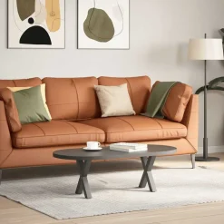 vidaXL Salontafelpoten 2 st X-vormig 37x(30-31) cm staal antraciet