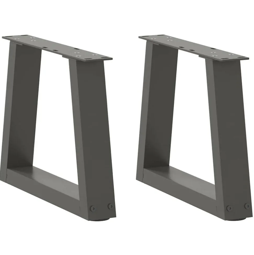 vidaXL Salontafelpoten 2 st V-vormig 30x(30-31,3) cm staal antraciet
