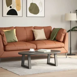 vidaXL Salontafelpoten 2 st V-vormig 30x(30-31,3) cm staal antraciet