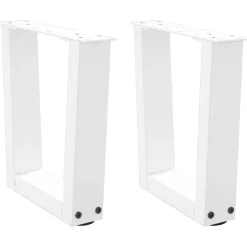 vidaXL Salontafelpoten 2 st V-vormig 30x(30-31,3) cm staal wit