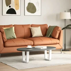 vidaXL Salontafelpoten 2 st V-vormig 30x(30-31,3) cm staal wit