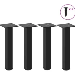 vidaXL Salontafelpoten 4 st 30-32 cm staal zwart