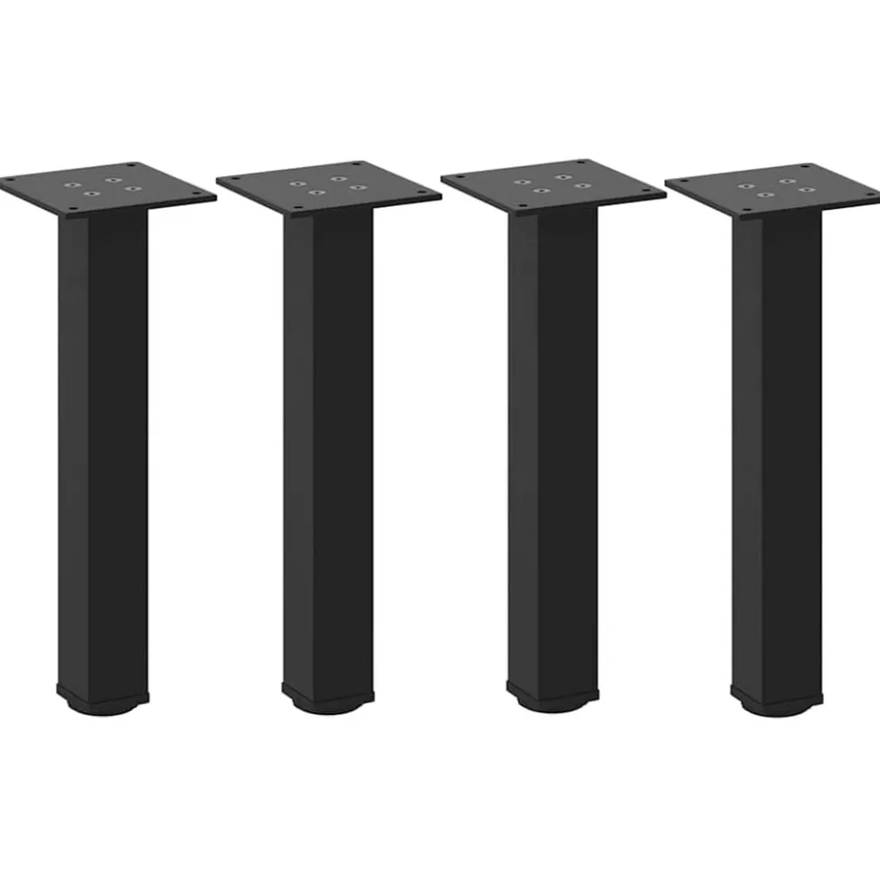 vidaXL Salontafelpoten 4 st 30-32 cm staal zwart