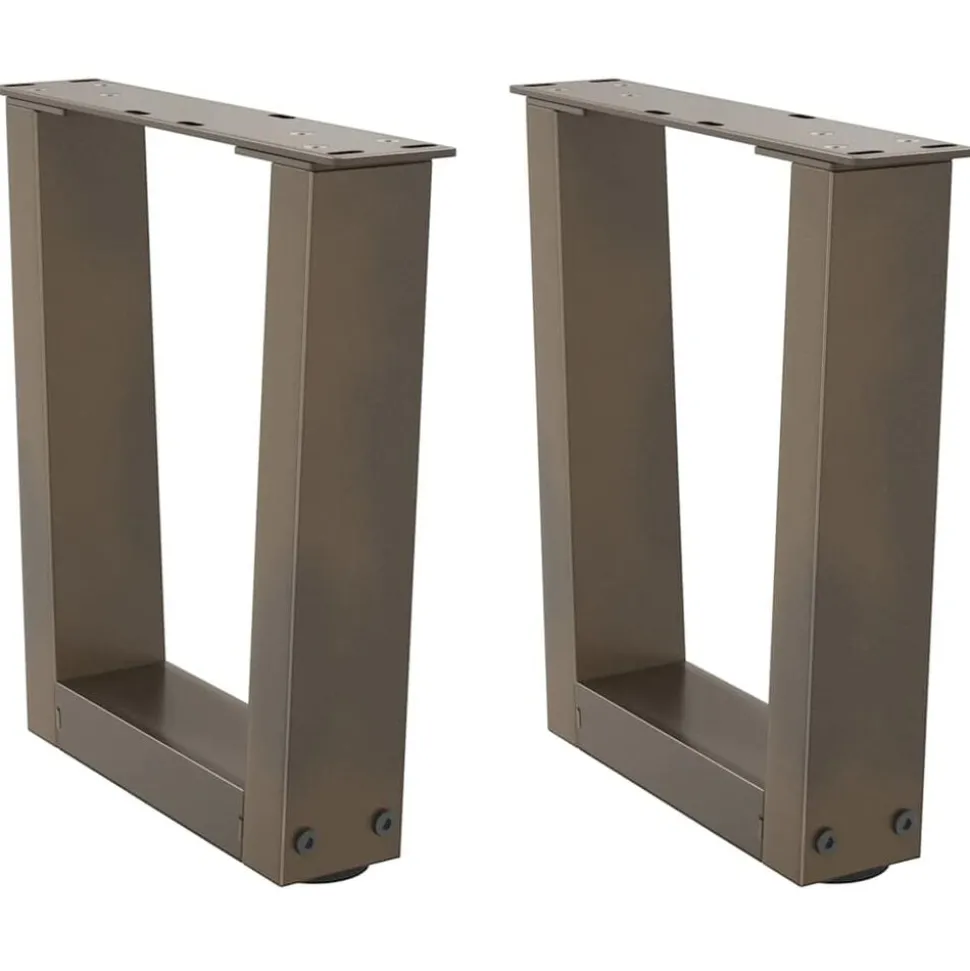 vidaXL Salontafelpoten 2 st V-vormig 30x(30-31,3) cm staal naturel