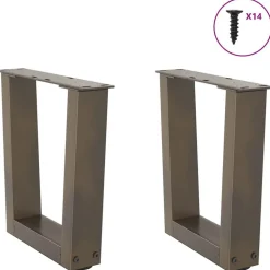 vidaXL Salontafelpoten 2 st V-vormig 30x(30-31,3) cm staal naturel