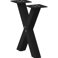 vidaXL Salontafelpoten 2 st X-vormig 30x(30-31) cm staal zwart