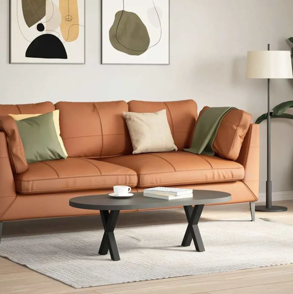 vidaXL Salontafelpoten 2 st X-vormig 30x(30-31) cm staal zwart