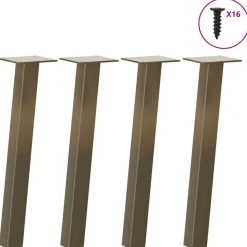 vidaXL Salontafelpoten 4 st 30 cm staal naturel