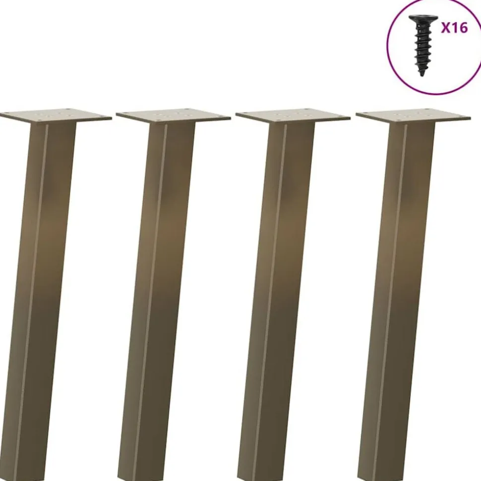 vidaXL Salontafelpoten 4 st 30 cm staal naturel