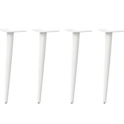 vidaXL Salontafelpoten conische vorm 4 st 30-31 cm staal wit