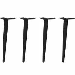 vidaXL Salontafelpoten conische vorm 4 st 30-31 cm staal zwart