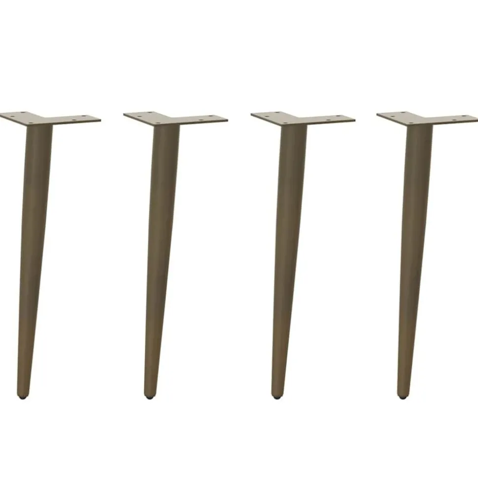 vidaXL Salontafelpoten conische vorm 4 st 30-31 cm staal naturel