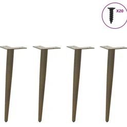 vidaXL Salontafelpoten conische vorm 4 st 30-31 cm staal naturel