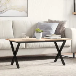 vidaXL Salontafelpoten X-frame 80x40x43 cm staal