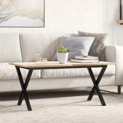 vidaXL Salontafelpoten X-frame 70x30x43 cm staal