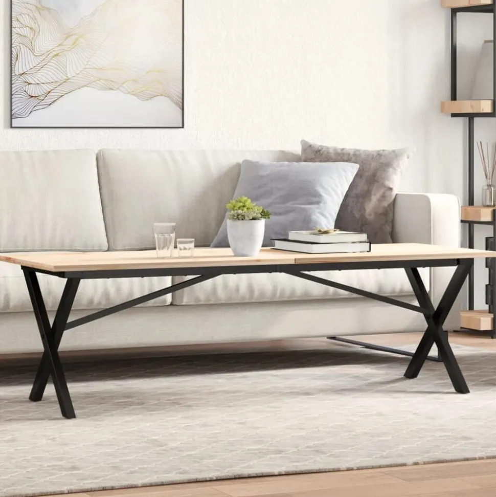 vidaXL Salontafelpoten X-frame 140x30x43 cm staal
