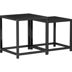 vidaXL Salontafels 2 st MDF zwart
