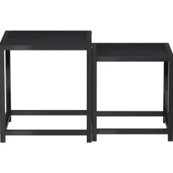 vidaXL Salontafels 2 st MDF zwart