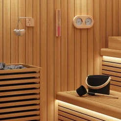 vidaXL Sauna Accessoire Set 5 pcs Zwart