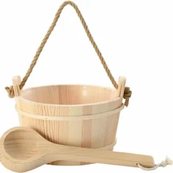 vidaXL Sauna Emmer 2 pcs Bruin Massief Vurenhout en Hennep