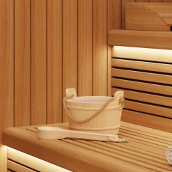 vidaXL Sauna Emmer 2 pcs Bruin Massief Vurenhout en Hennep