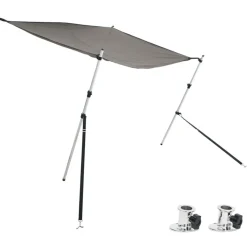vidaXL Schaduwdoekset T-top 170x170x(113-182,5) cm antracietgrijs