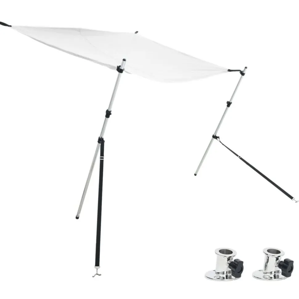 vidaXL Schaduwdoekset T-top 170x170x(113-182,5) cm wit